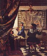 VERMEER VAN DELFT, Jan The Allegory of Painting -or- The Art of Painting oil painting reproduction